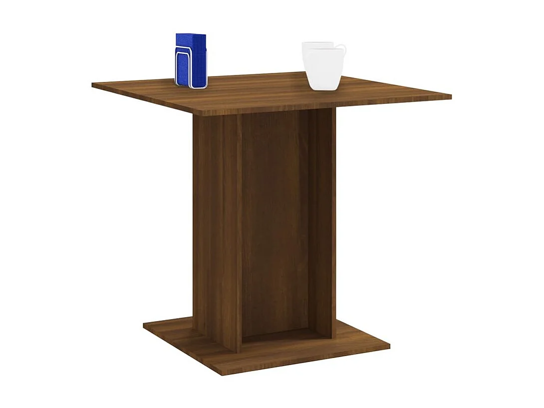 Table à dîner Chêne marron 80x80x75 Bois d'ingénierie