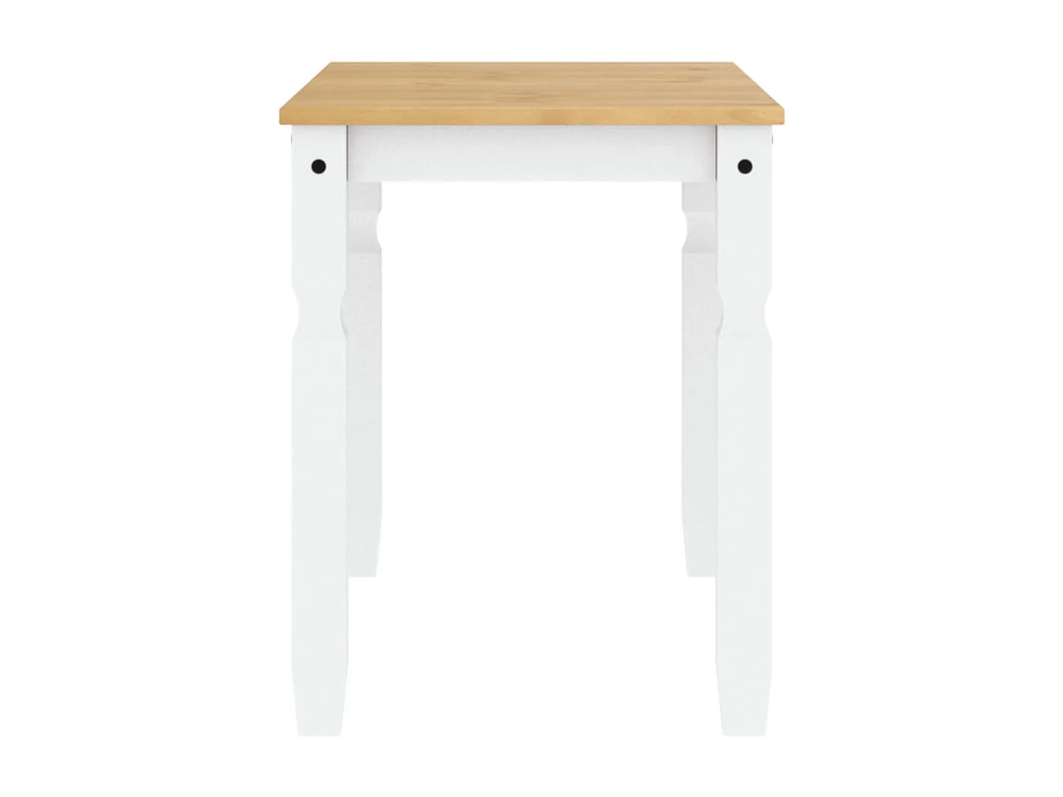 Table à manger Corona blanc 112x60x75 bois massif de pin