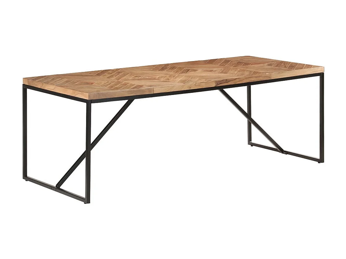 Table à dîner 200x90x76 Bois massif d'acacia et de manguier 2