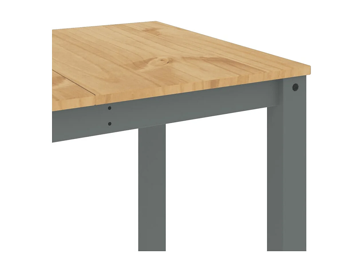 Table à manger en boi de pin maif Autika – Élégance rutique et polyvalence-Gri-Largeur 160 cm