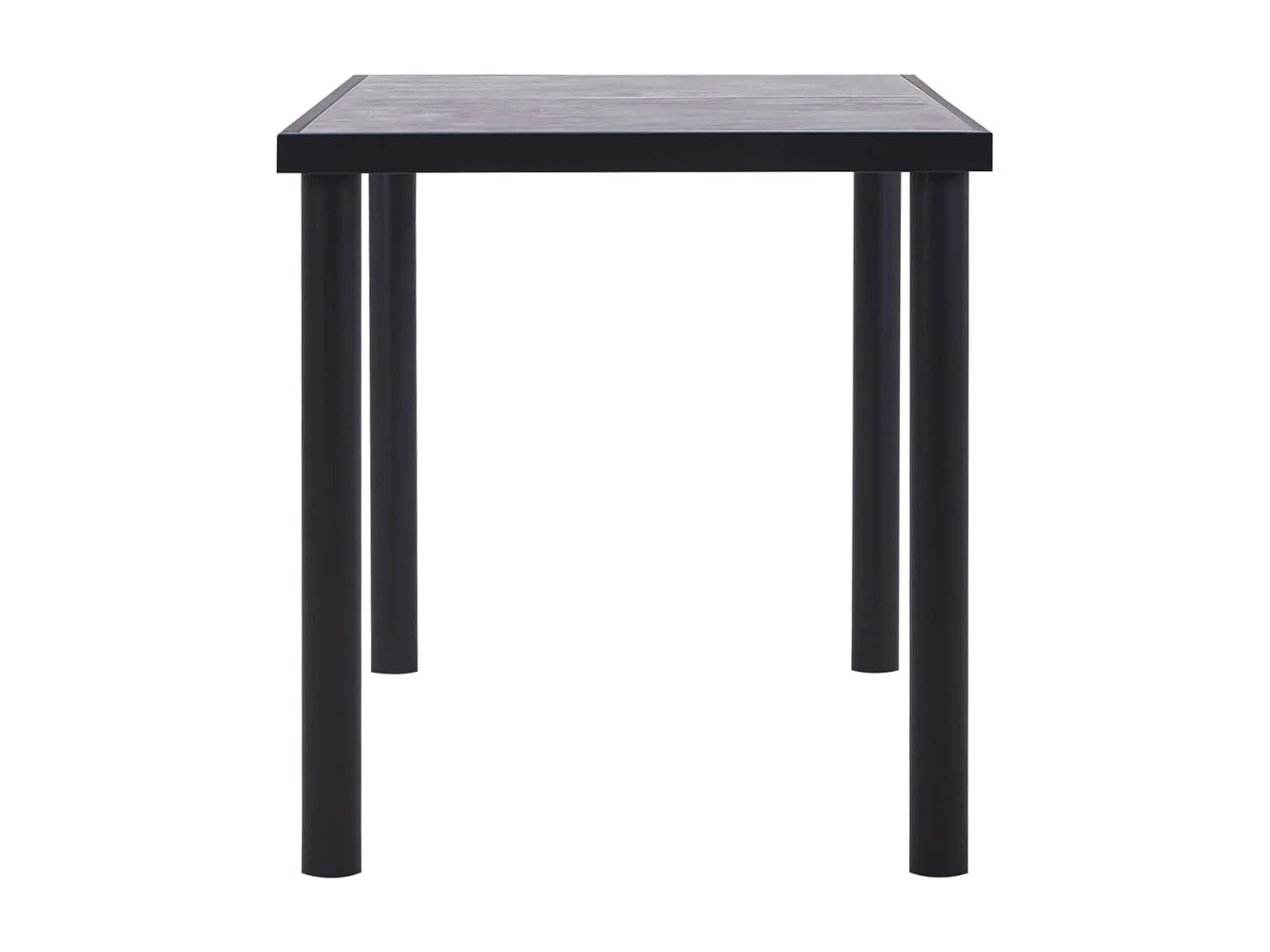 Table de salle à manger Noir et gris béton 140x70x75 MDF