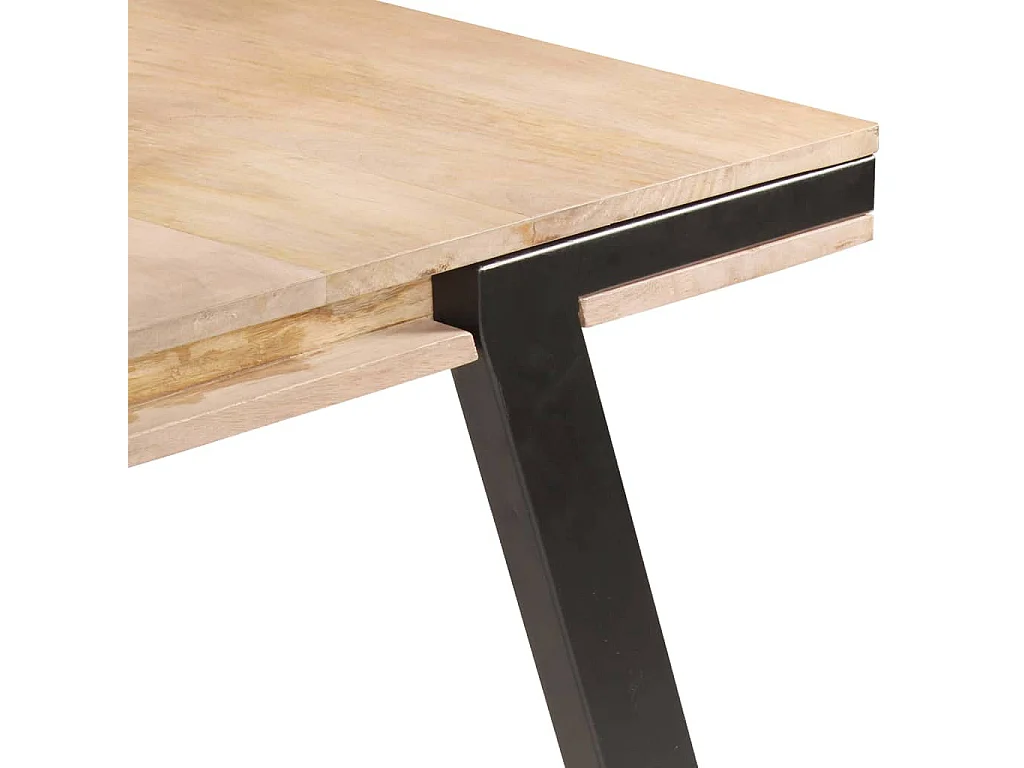 Table de salle à manger 180x90x76 Bois de manguier massif 4