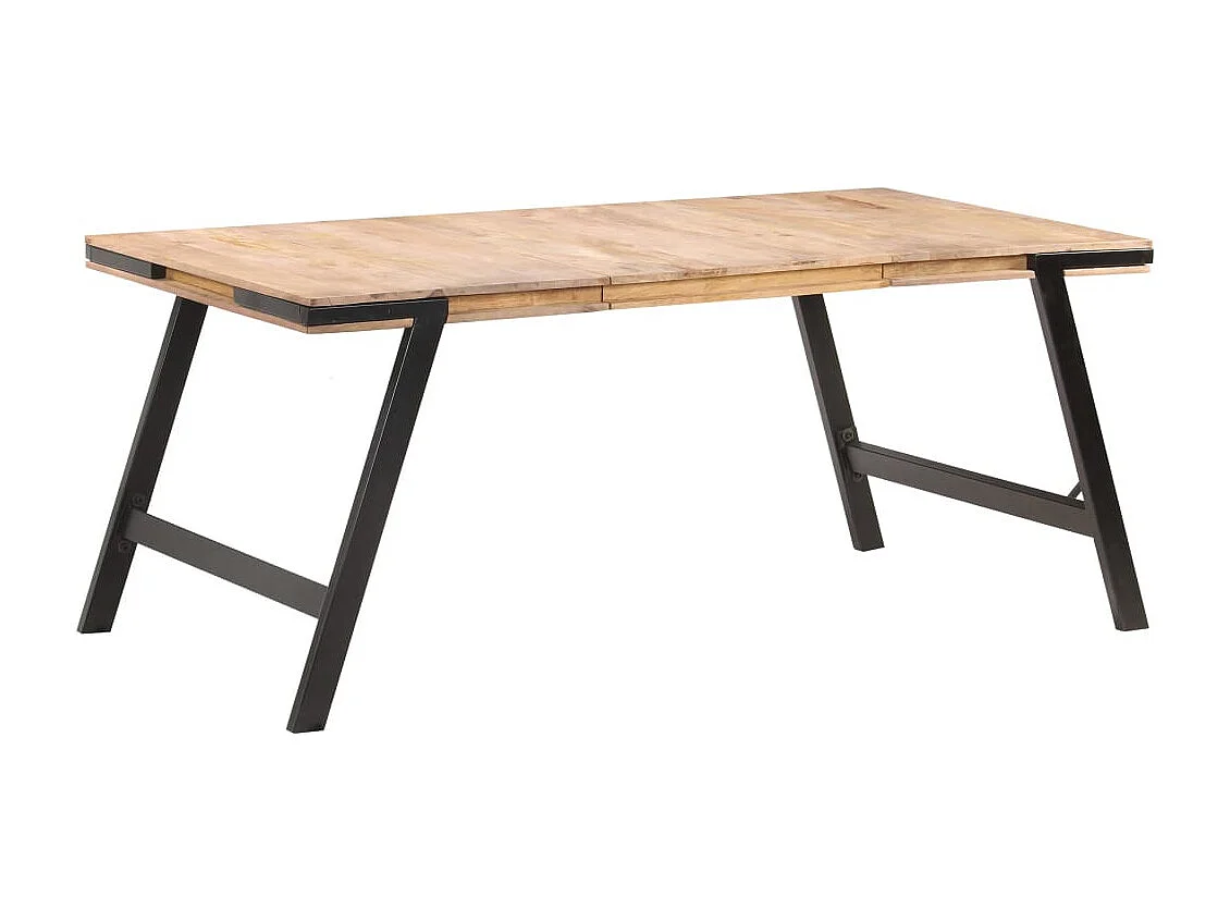 Table de salle à manger 180x90x76 Bois de manguier massif 4