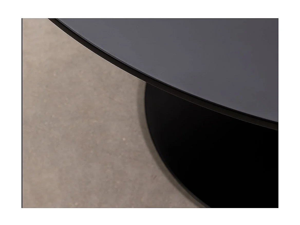 Table ronde en bois et métal brillant TULIPA - Ø60 à Ø120cm-Noir-Diamètre 120 cm