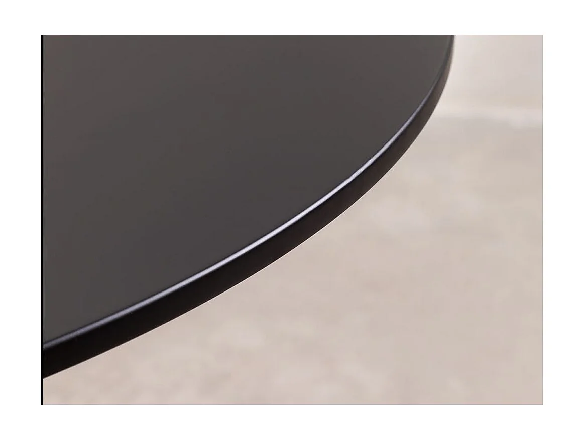 Table ronde en bois et métal brillant TULIPA - Ø60 à Ø120cm-Noir-Diamètre 120 cm