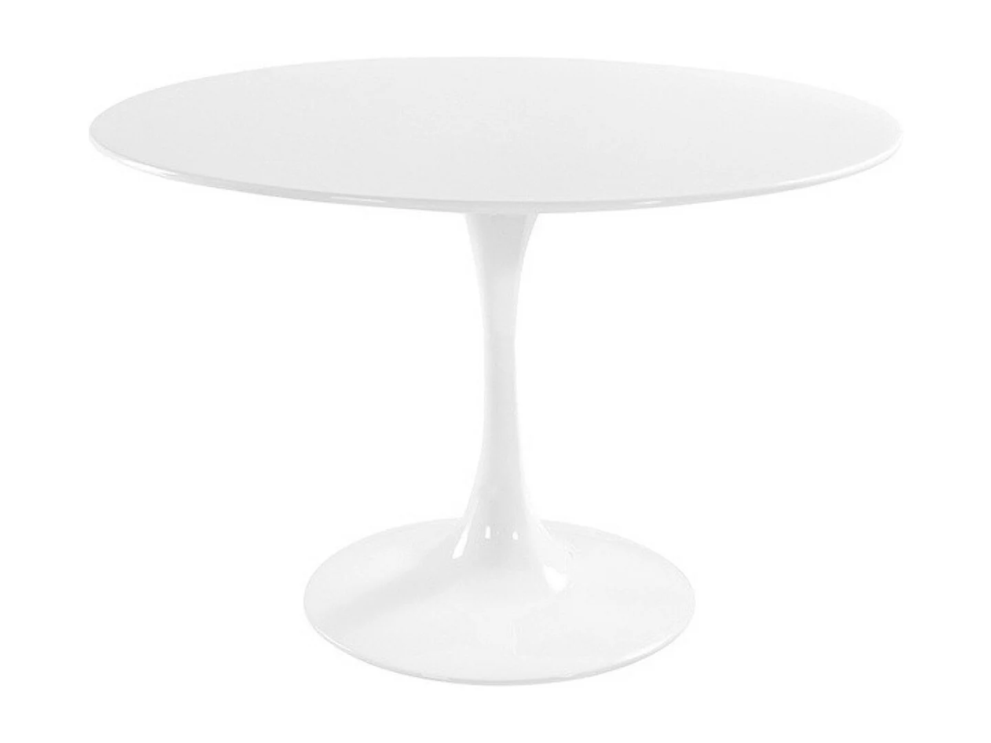 Table ronde en bois et métal brillant TULIPA - Ø60 à Ø120cm-Noir-Diamètre 120 cm
