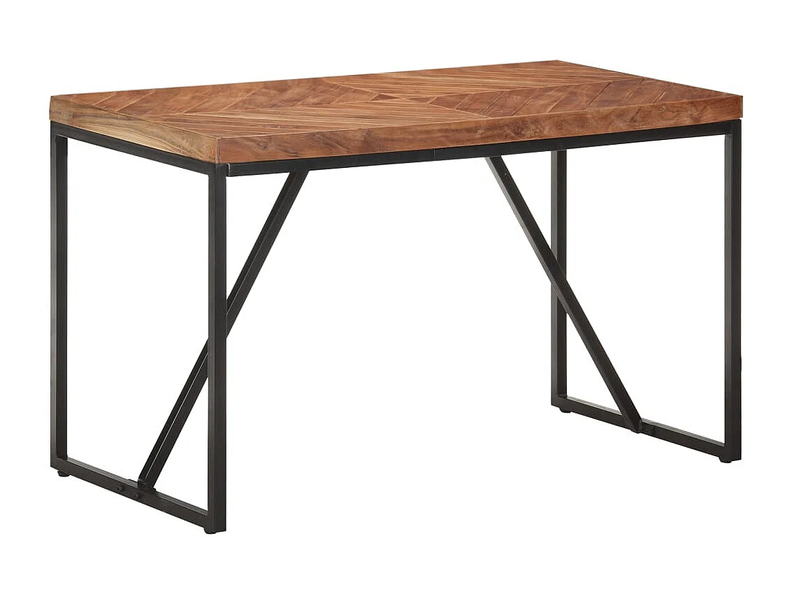 Table à dîner 120x60x76 Bois solide d'acacia et de manguier 2