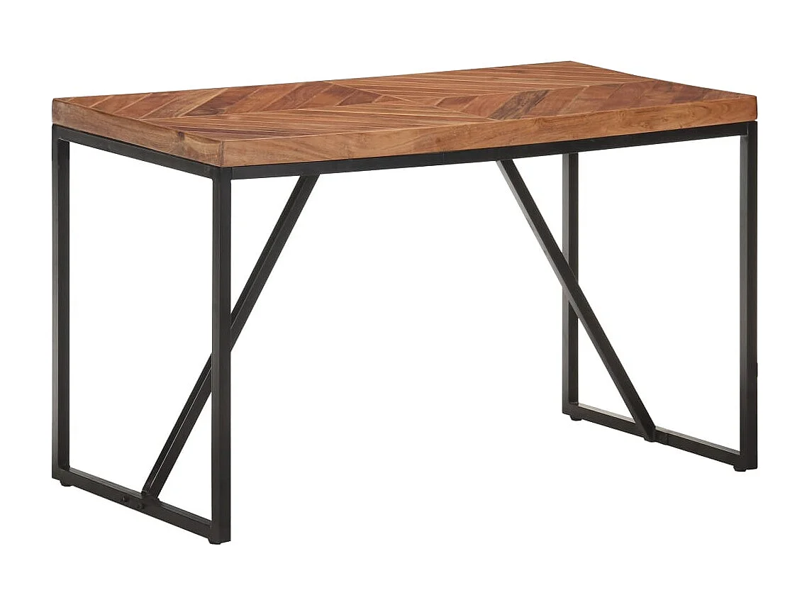 Table à dîner 120x60x76 Bois solide d'acacia et de manguier 2