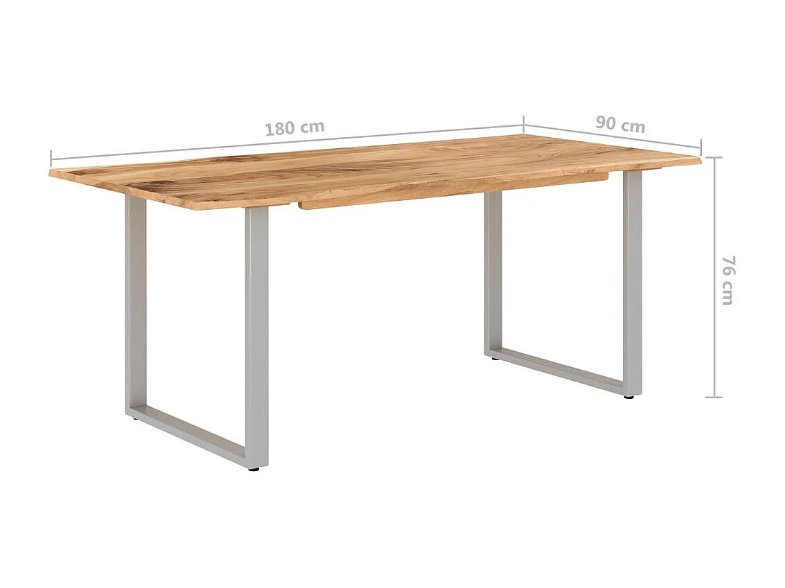 Table de salle à manger 180x90x76 Bois d'acacia massif