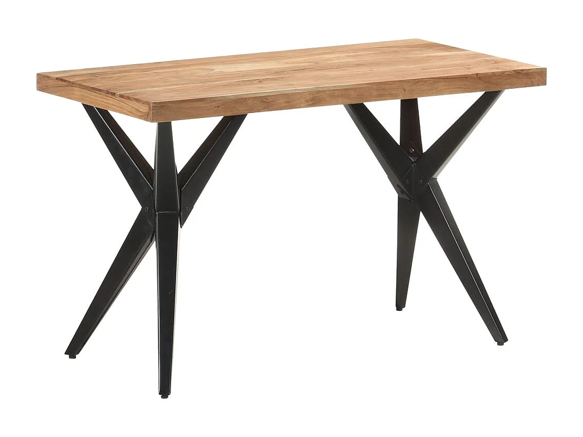Table de salle à manger 120x60x76 Bois solide d'acacia 2