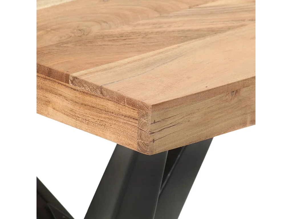 Table de salle à manger 120x60x76 Bois solide d'acacia 2
