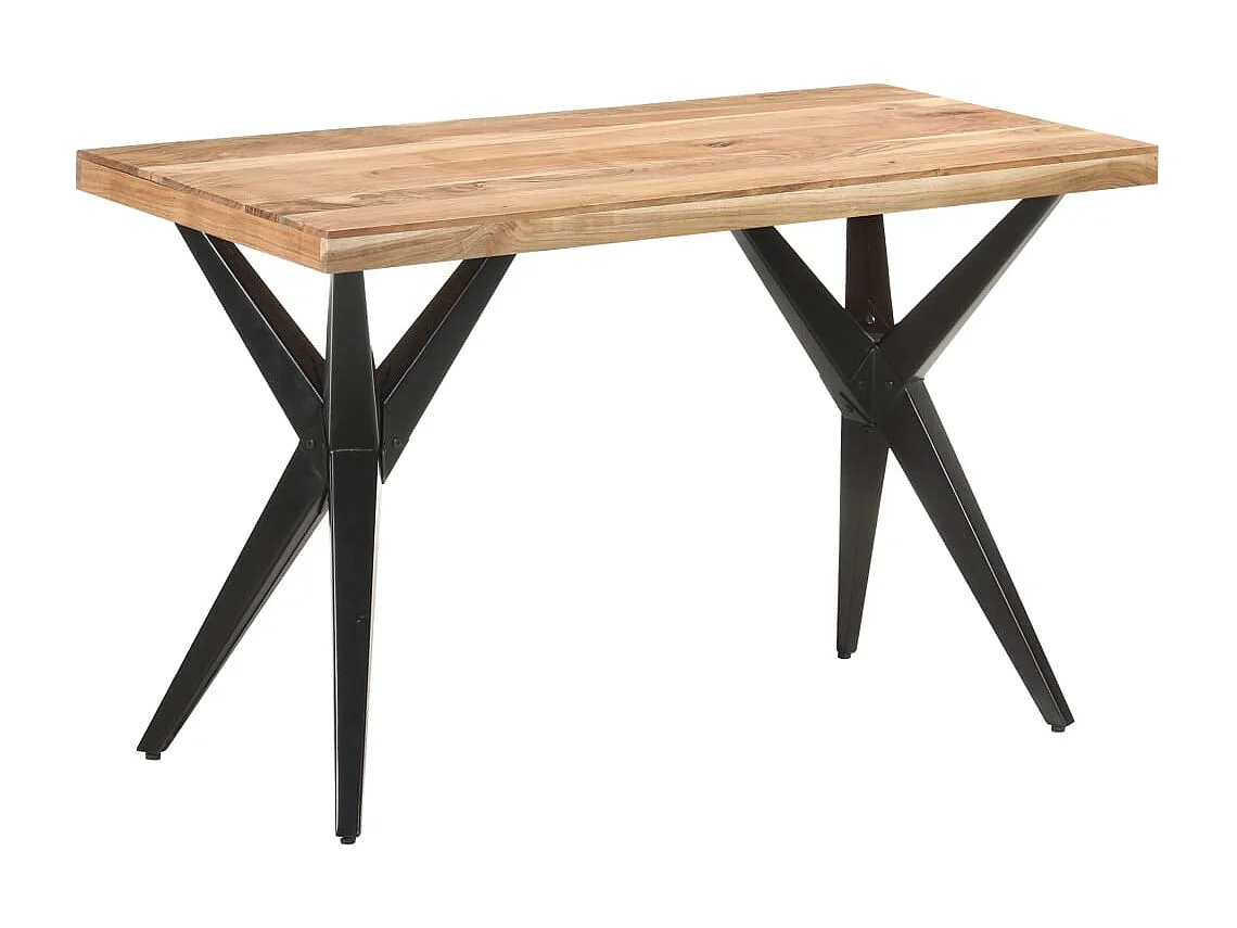 Table de salle à manger 120x60x76 Bois solide d'acacia 2