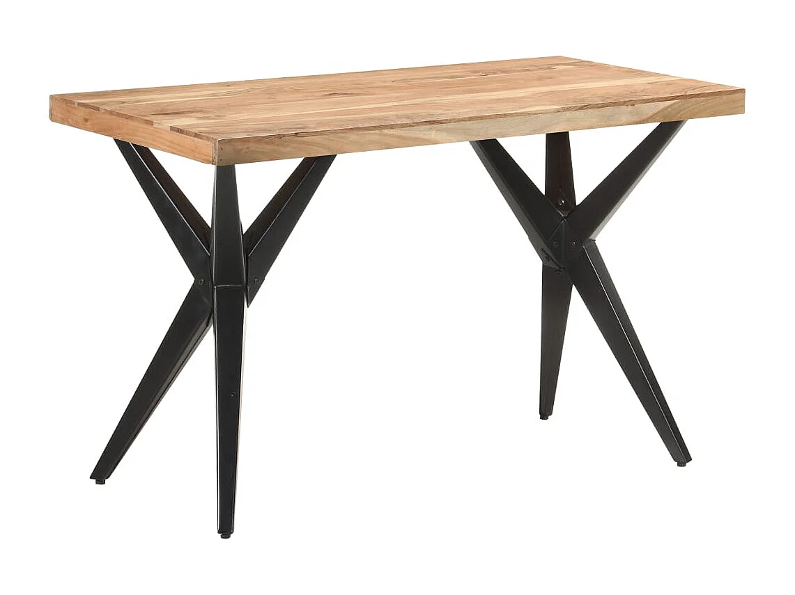 Table de salle à manger 120x60x76 Bois solide d'acacia 2