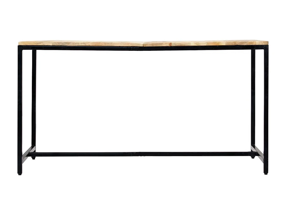 Table de salle à manger 140x70x75 Bois manguier massif brut