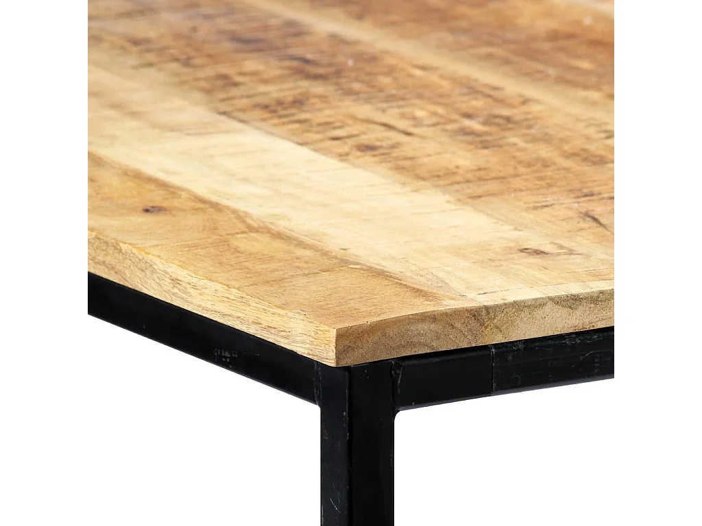 Table de salle à manger 140x70x75 Bois manguier massif brut