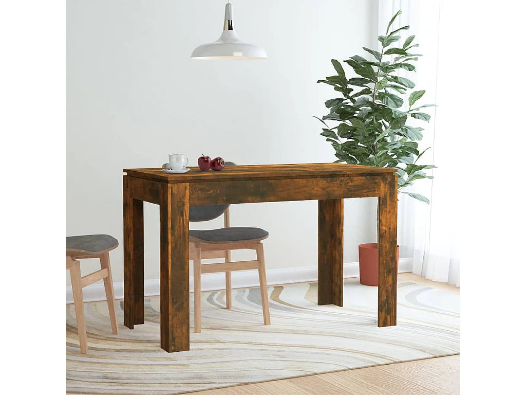 Table à dîner Chêne fumé 120x60x76 Bois d'ingénierie