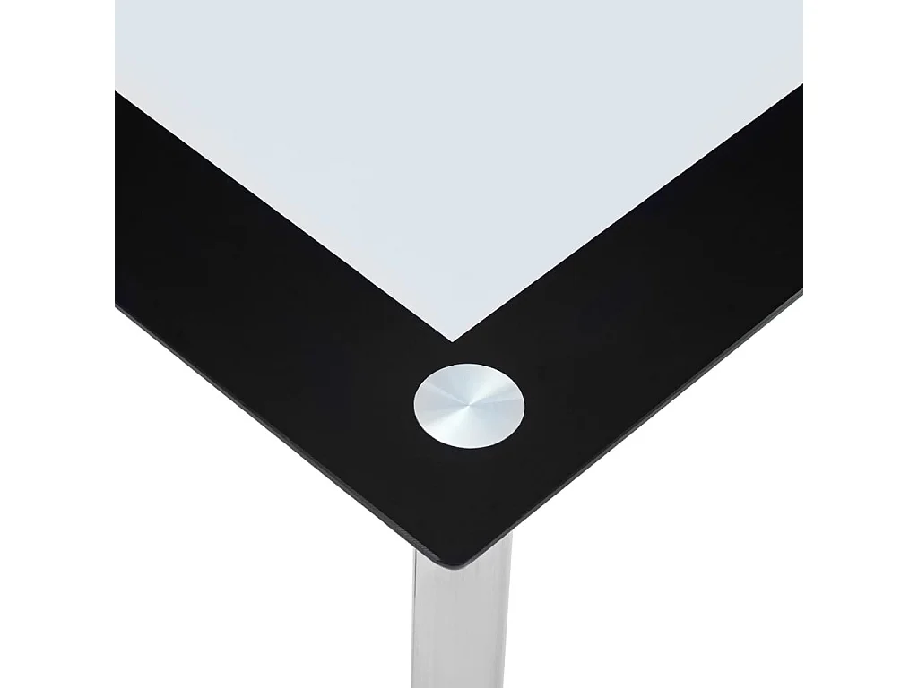 Table à dîner Noir et transparent 120x60x75 Verre trempé