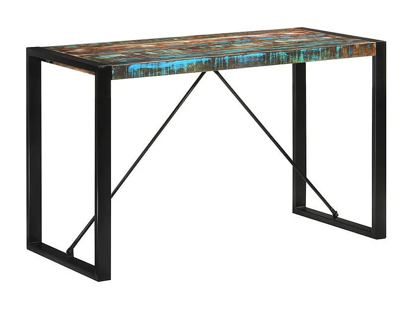 Table à manger 120x55x76 bois massif de récupération