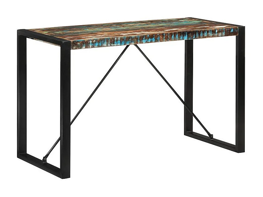 Table à manger 120x55x76 bois massif de récupération