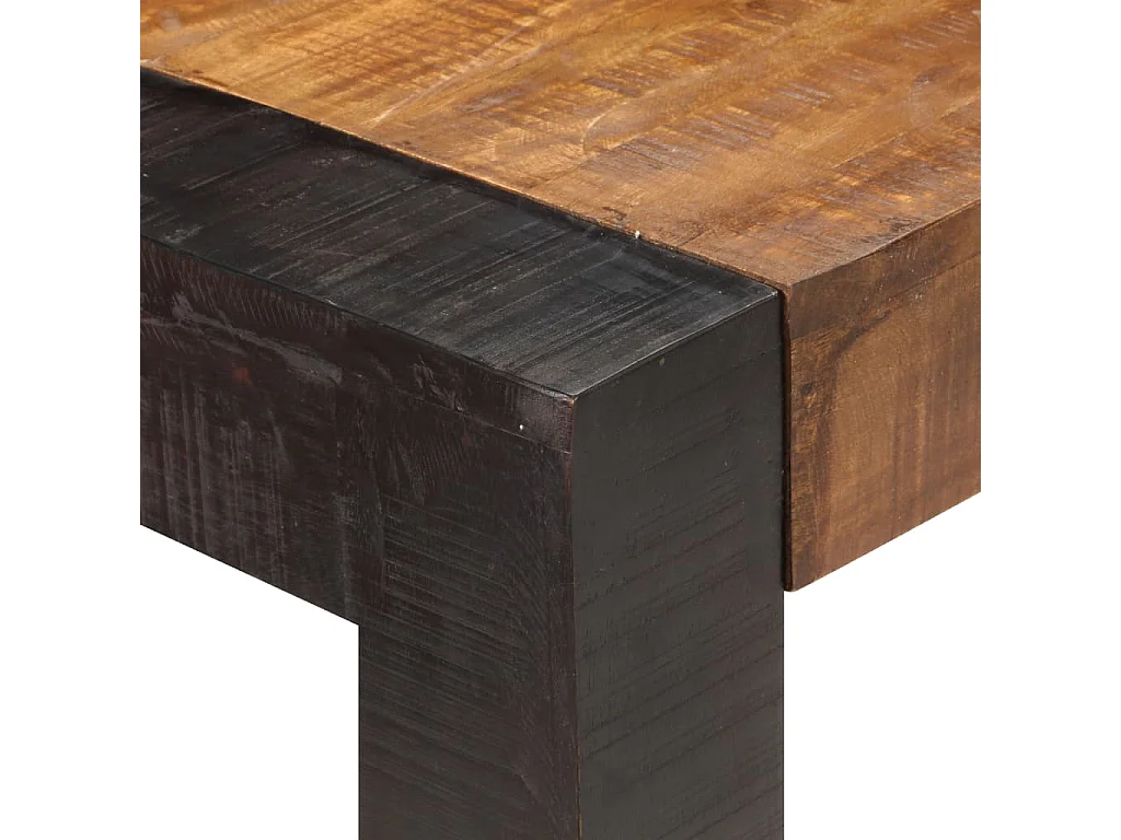Table de salle à manger 140x70x76 Bois de manguier brut 3