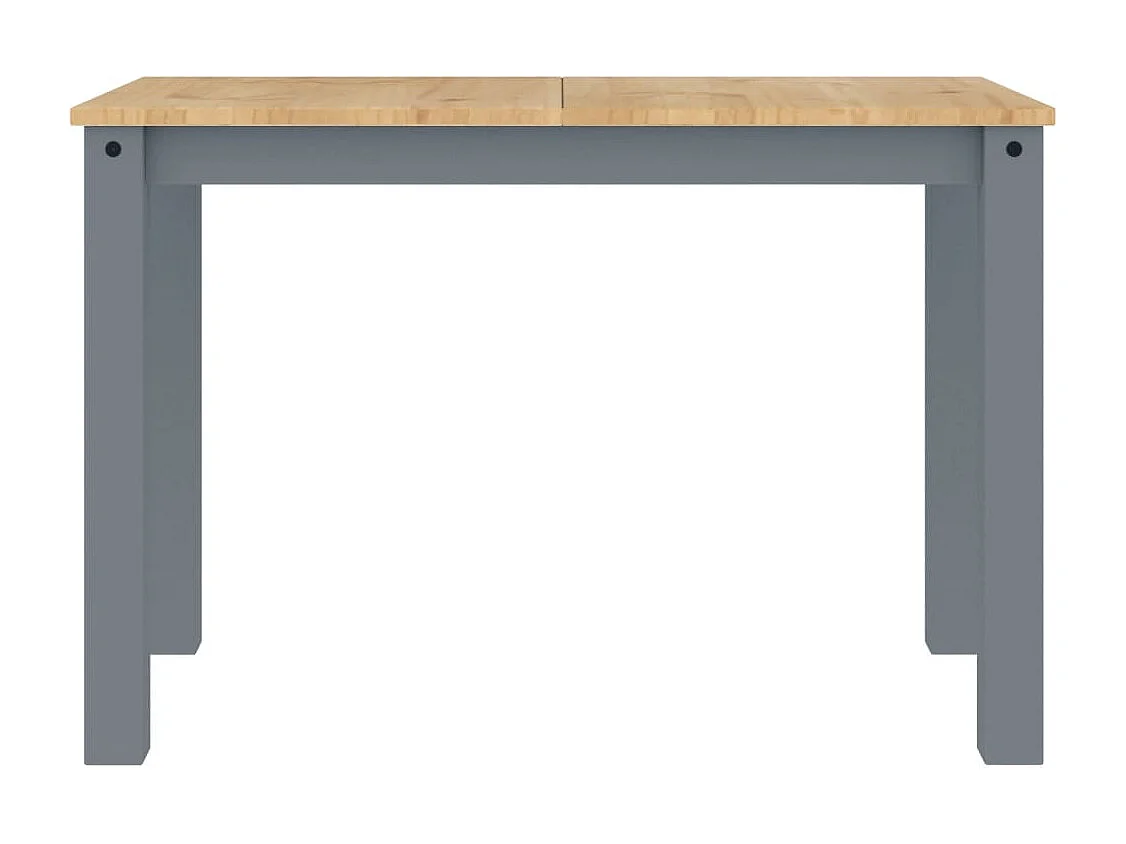 Table à manger en boi de pin maif Autika – Élégance rutique et polyvalence-Gri-Largeur 117 cm