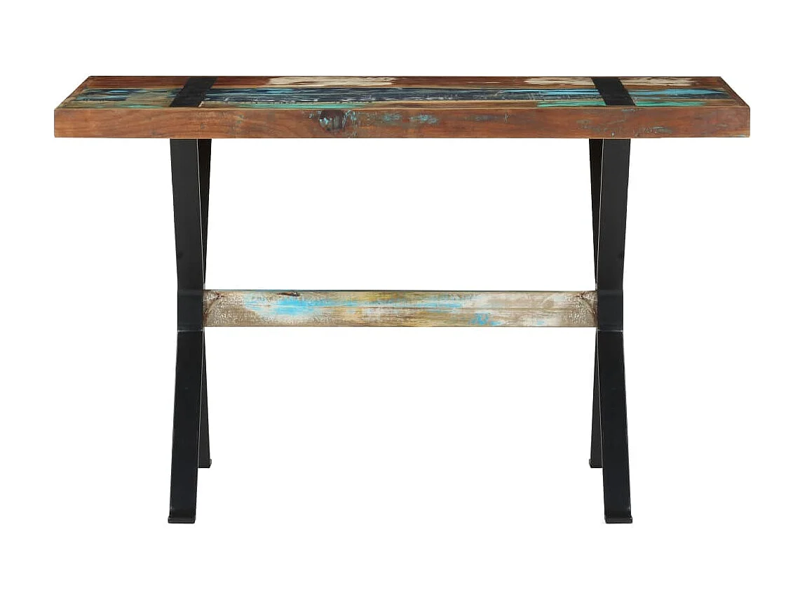Table de salle à manger 120x60x76 Bois de récupération massif