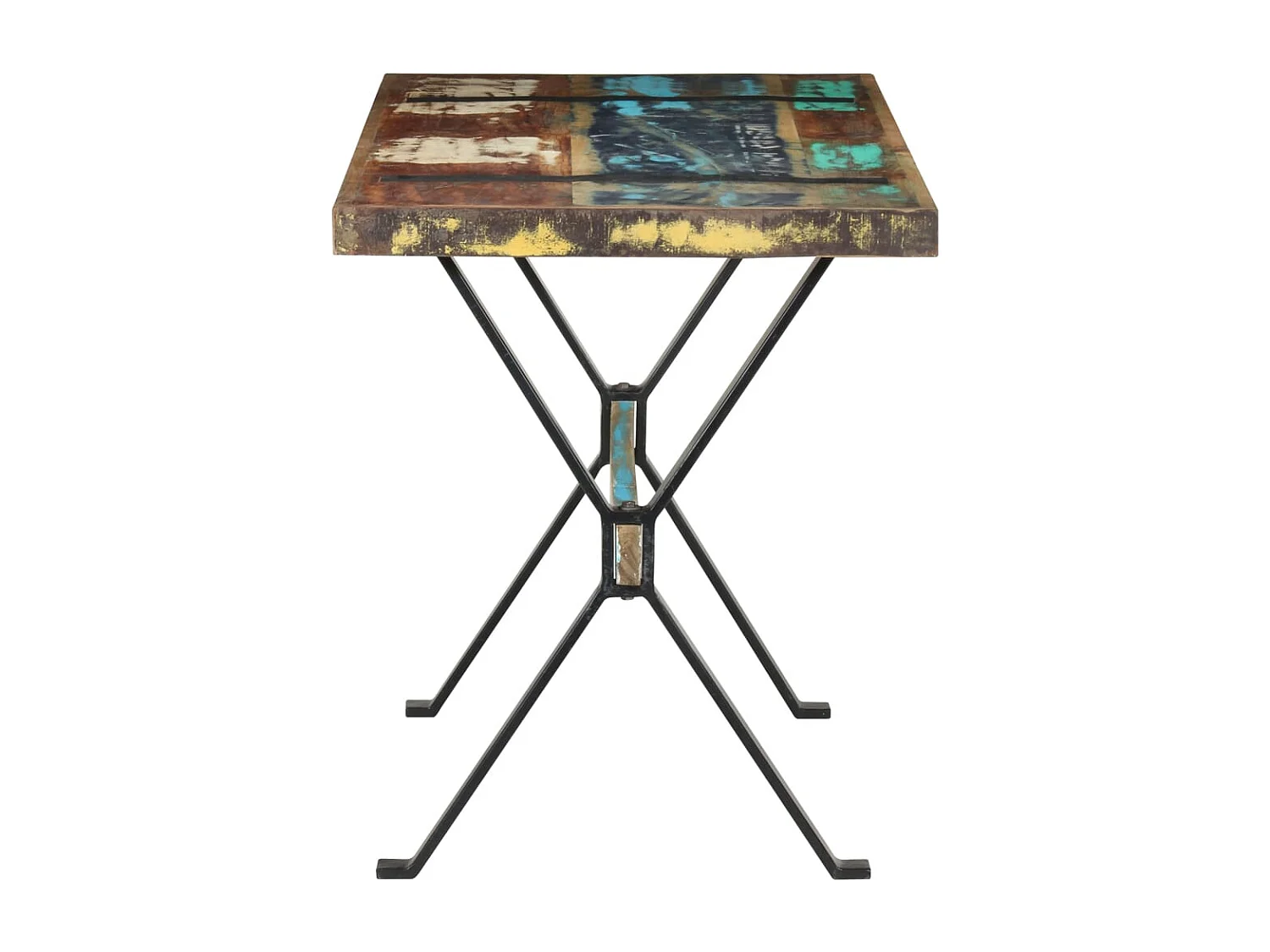 Table de salle à manger 120x60x76 Bois de récupération massif