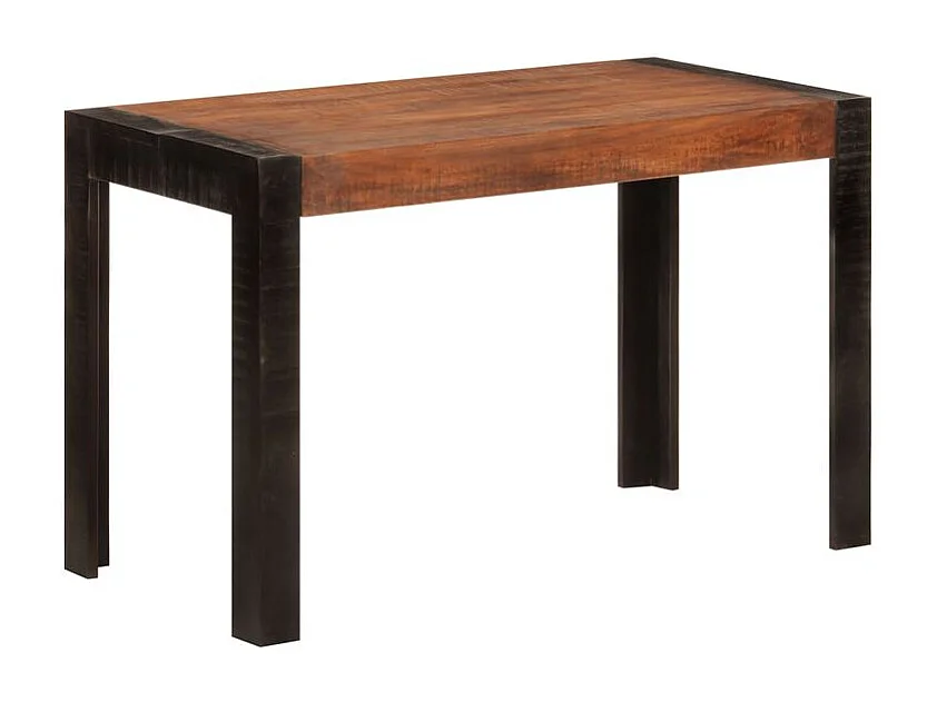 Table à dîner marron miel 120x60x76 bois de manguier massif