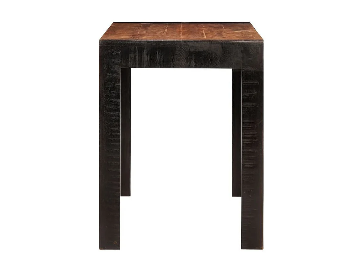 Table à dîner marron miel 120x60x76 bois de manguier massif