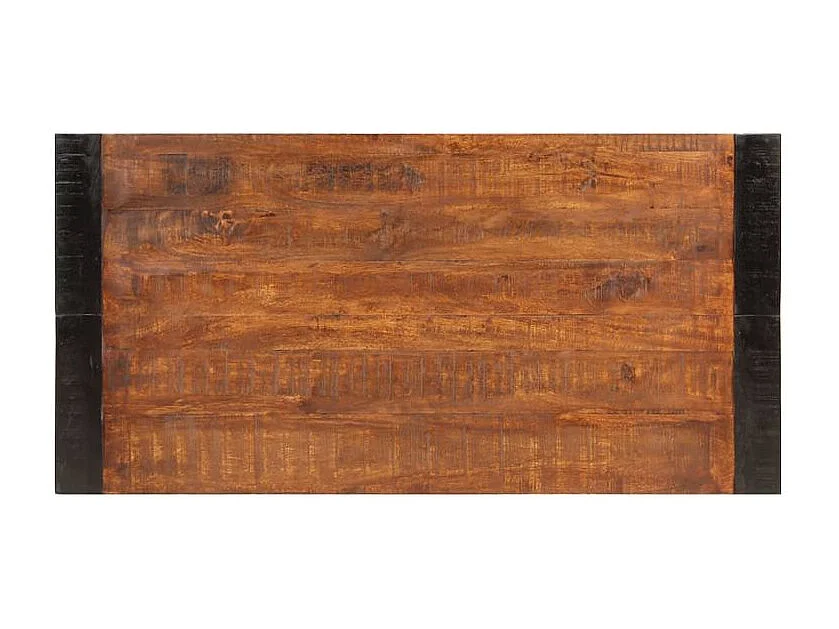 Table à dîner marron miel 120x60x76 bois de manguier massif