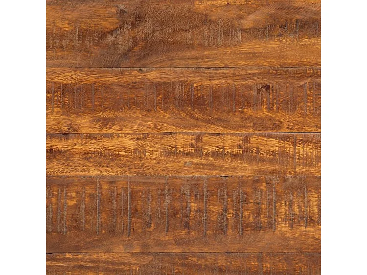 Table à dîner marron miel 120x60x76 bois de manguier massif