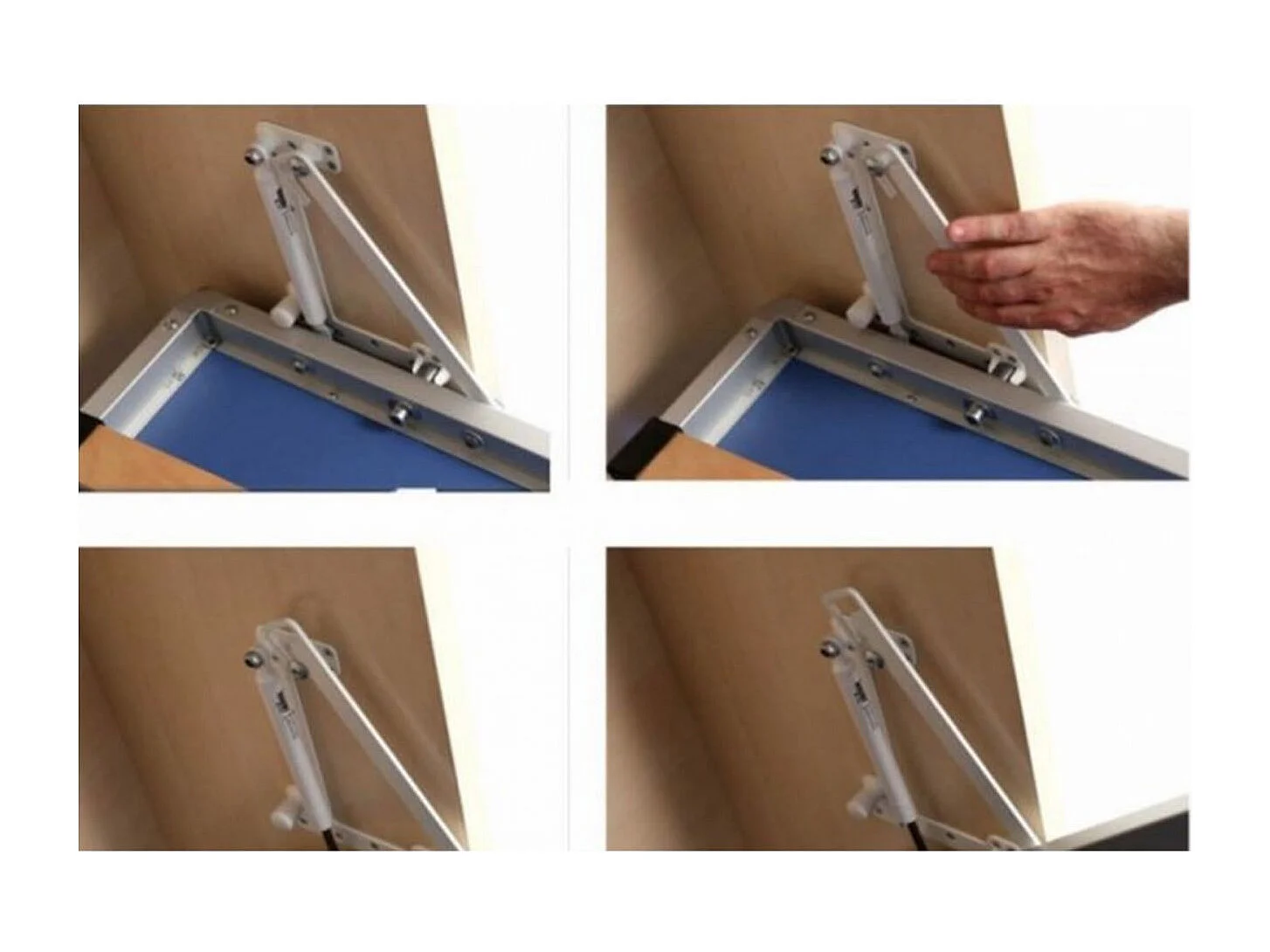 Lit escamotable horizontal 80x190 avec rangement et bureau Laura-Cadre Chêne clair-Façade Chêne clair