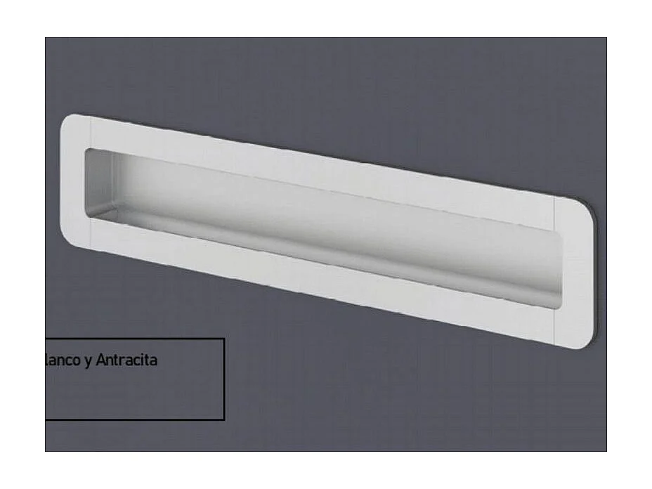 Lit escamotable horizontal 140x190 Molane-Cadre Blanc-Façade Anthracite