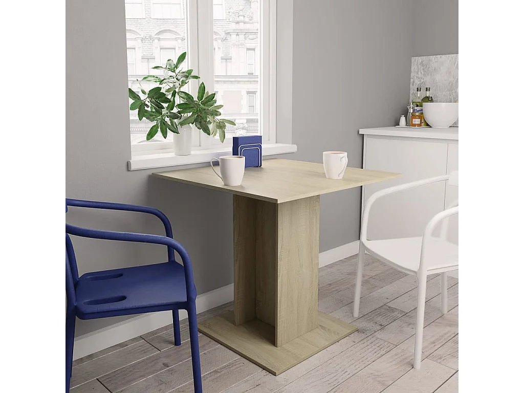 Table de salle à manger Chêne sonoma 80 x 80x75