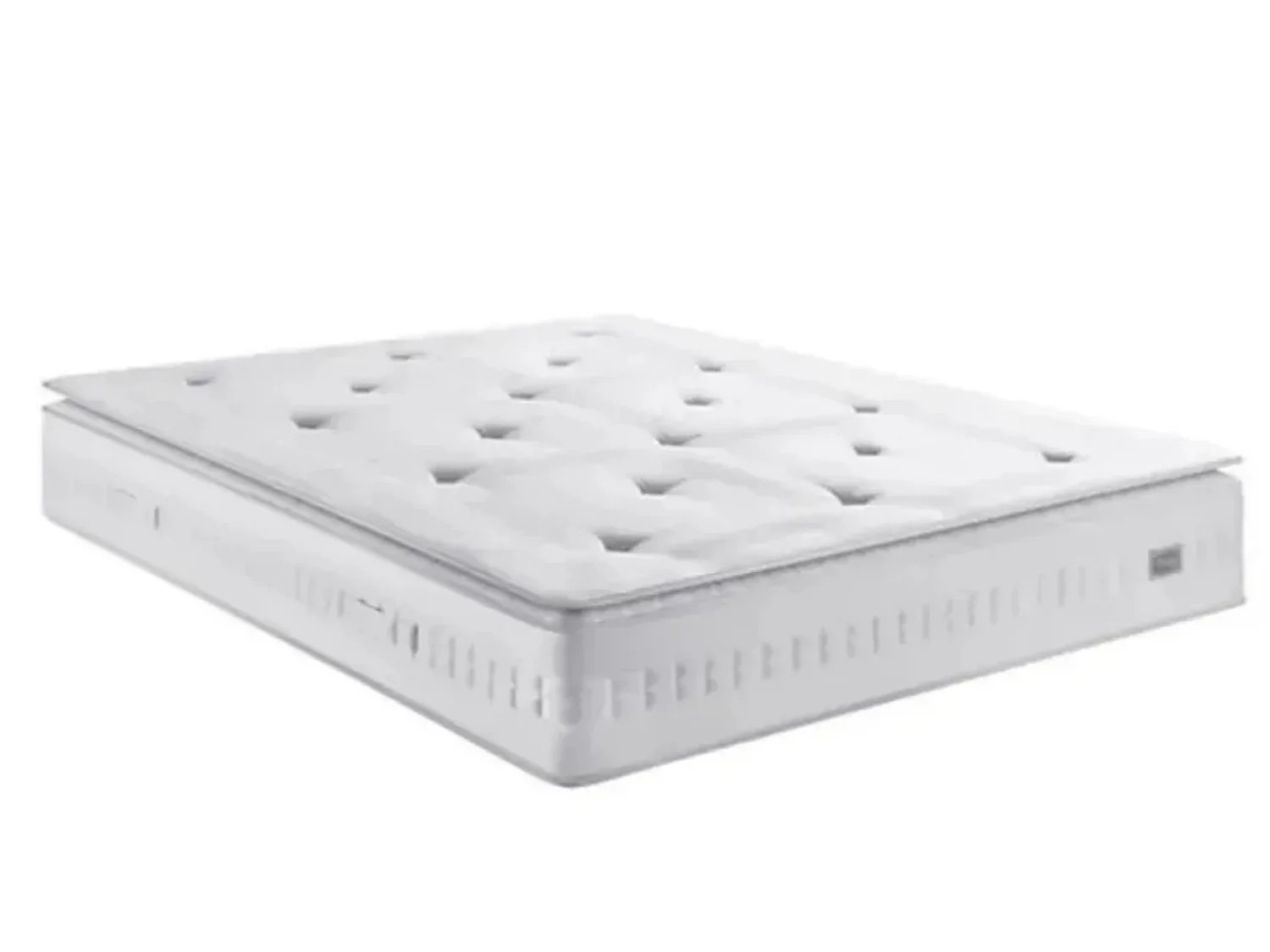 Lit escamotable horizontal MOLANE – Armoire lit avec sommier à lattes intégré-Avec matelas-140x190-Cadre Blanc-Façade Anthracite