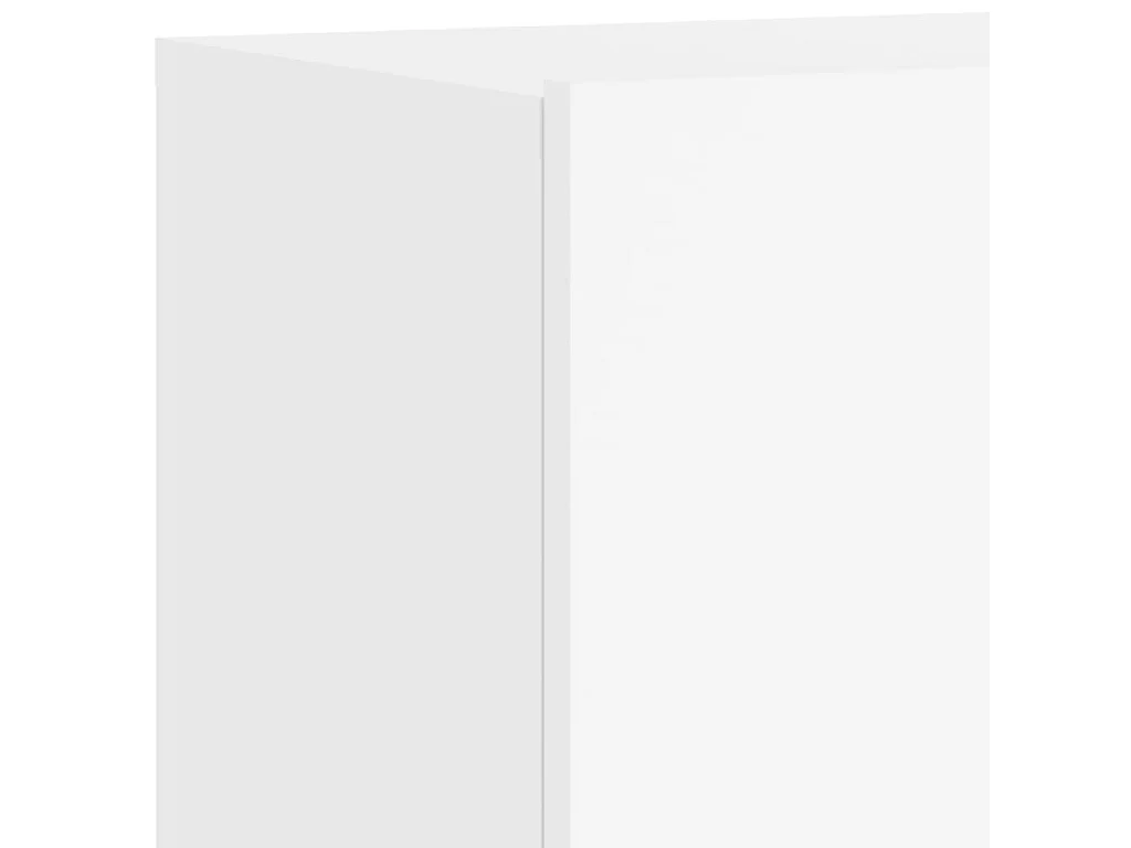 Unités murales TV 5 pcs blanc bois d'ingénierie