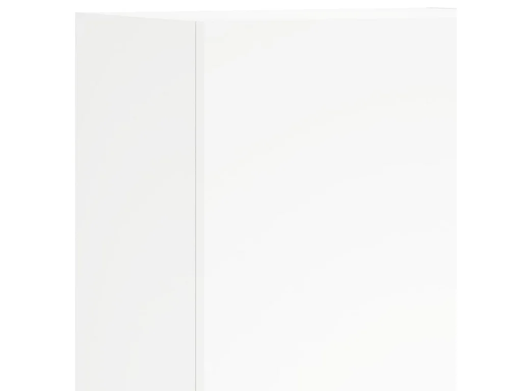 Unités murales TV 5 pcs blanc bois d'ingénierie
