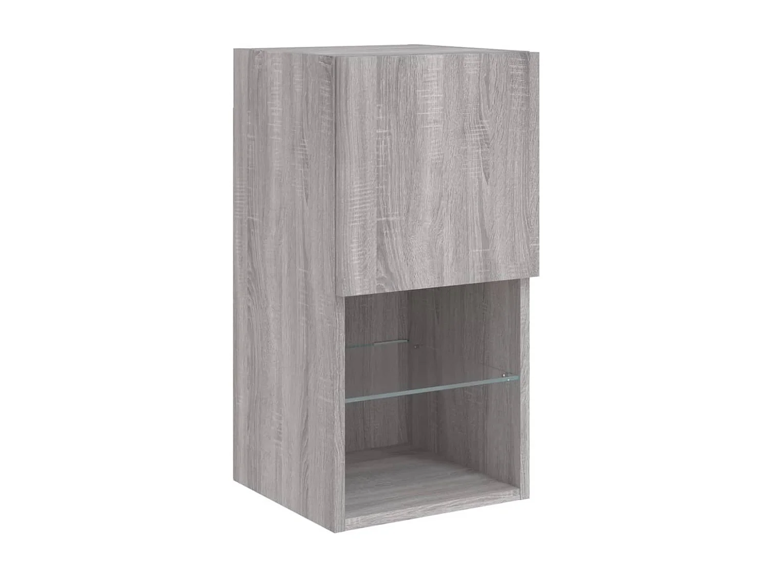 Unités murales TV avec LED 4 pcs gris sonoma bois d'ingénierie