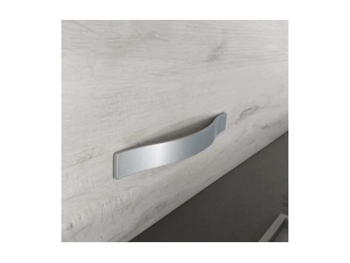 Lit escamotable vertical 90x190 Valka-Avec matelas-Cadre Noyer-Façade Anthracite