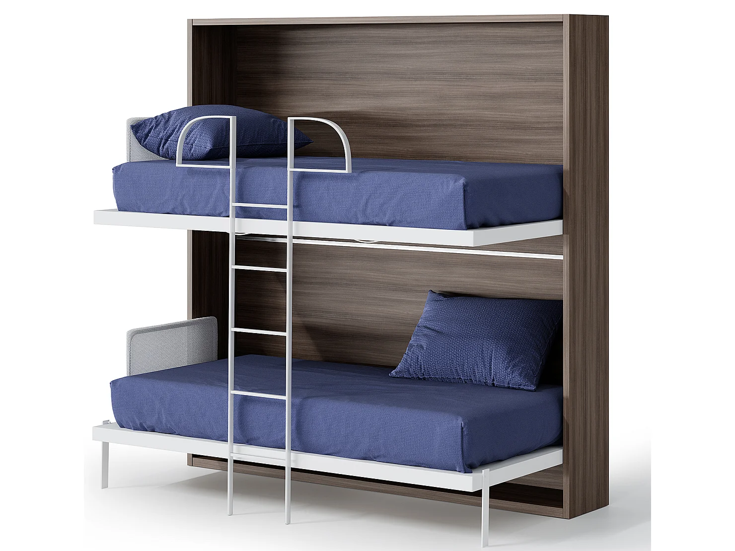 Horizontaal opklapbaar stapelbed 90x190 Labela Topklasse-Zonder matras-Bekisting Licht eiken-Facade Licht eiken