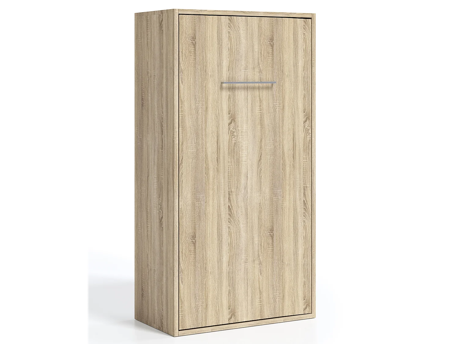 Lit escamotable superposé vertical 2 couchages 90x190 Liker-2 matelas-Cadre Cambrian-Façade Anthracite