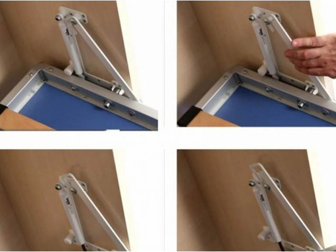 Lit escamotable vertical 90x190 avec étagère Habitat-Avec matelas-Cadre Gris ciment-Façade Gris ciment