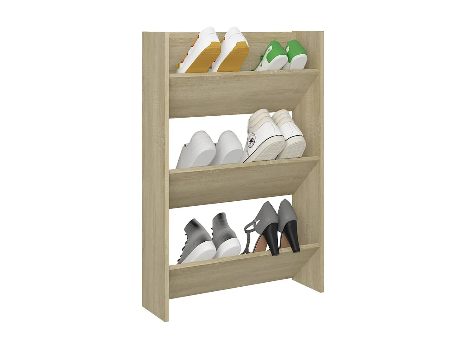 Armoire à chaussures murale Chêne Sonoma 60x18x90