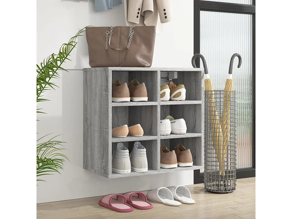 Armoire à chaussures Sonoma gris 52,5x30x50