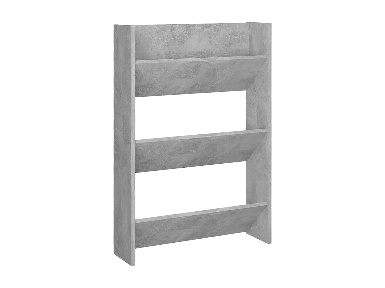 Armoire à chaussures murale Gris béton 60x18x90