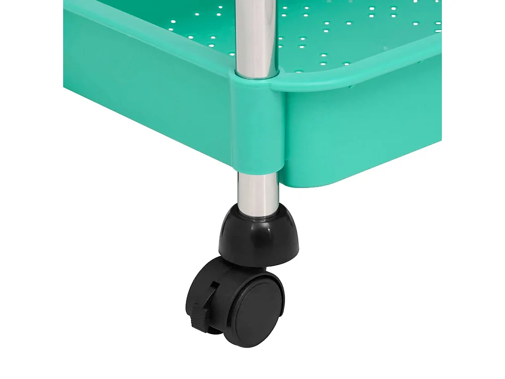 Chariot de cuisine 5 niveaux en métal Luiza 40cm - Compact et pratique-Turquoise