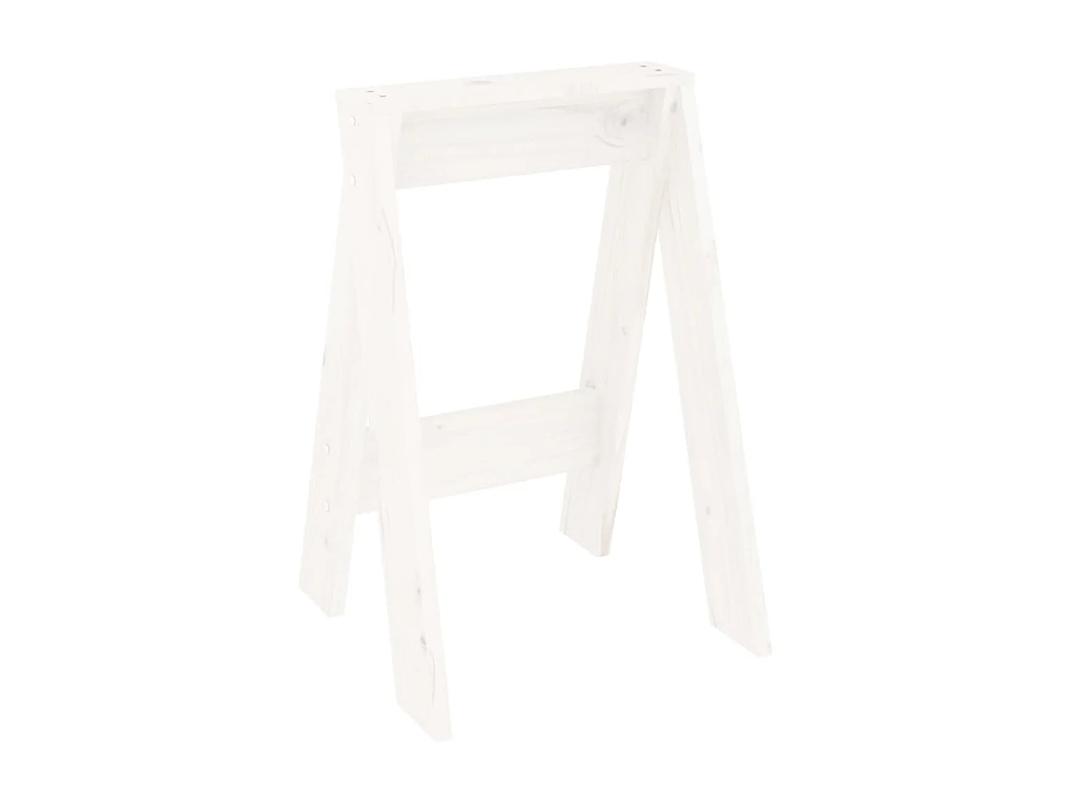 Tabouret lot de 2 blanc 40x40x60 bois massif de pin