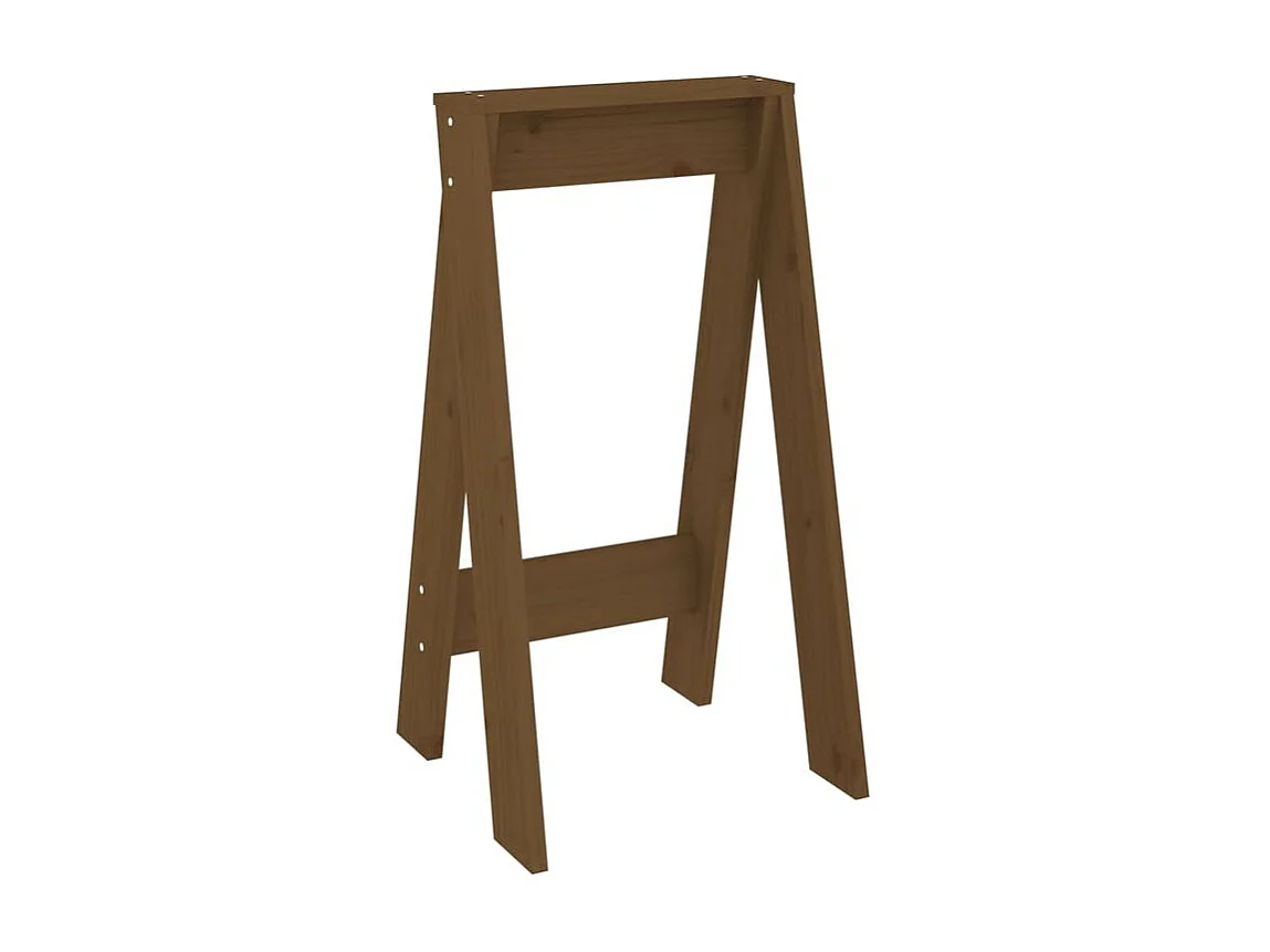 Tabouret lot de 2 marron miel 40x40x75 bois massif de pin