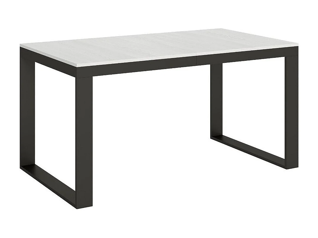Table à manger extensible Tiroz evolution-Blanc-Sur roulettes-160 à 420 cm