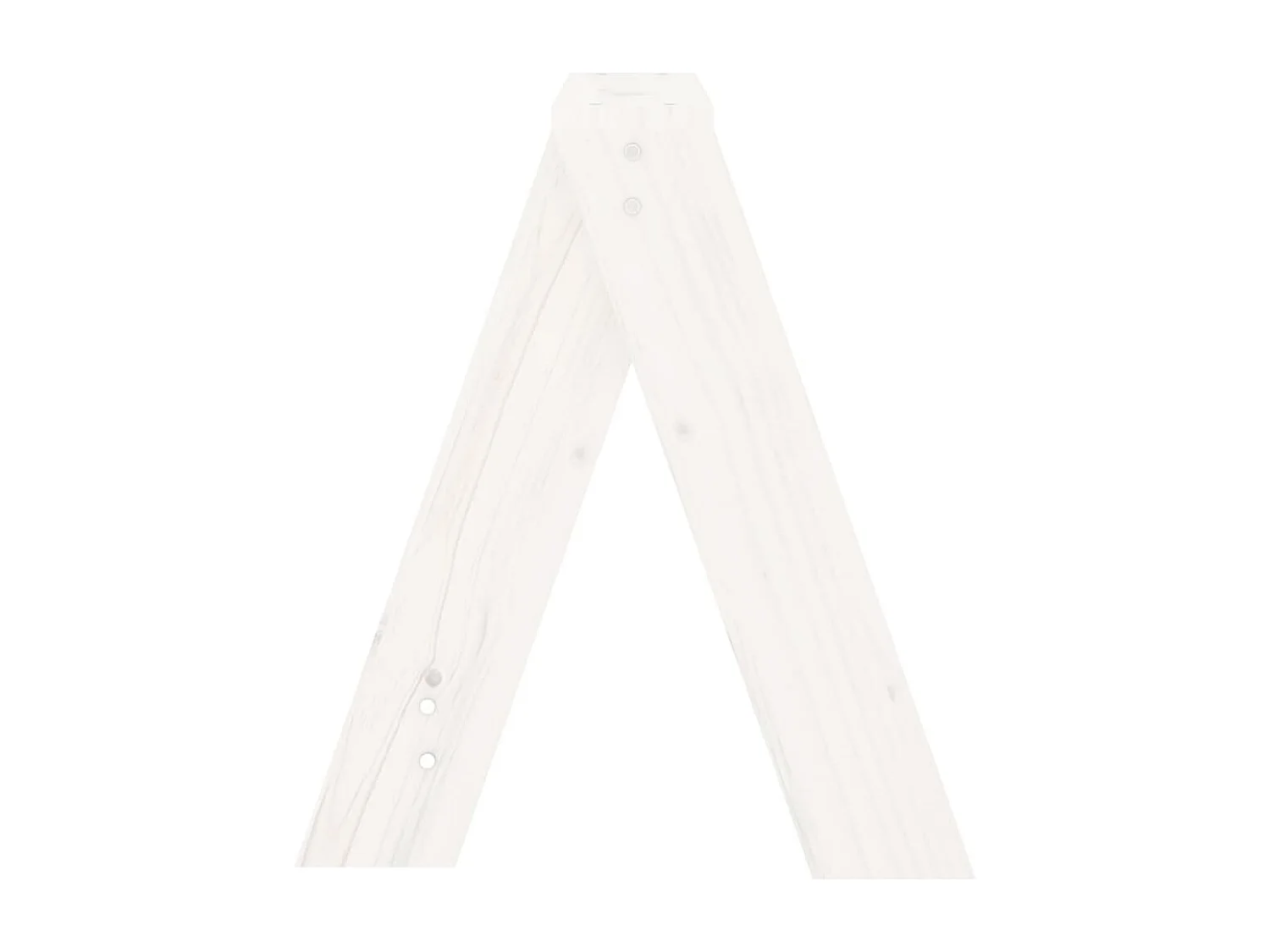 Tabouret lot de 2 blanc 40x40x45 bois massif de pin